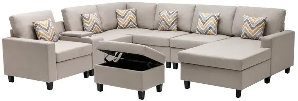 Nolan - 8 Piece Sectional Sofa With Interchangeable Legs