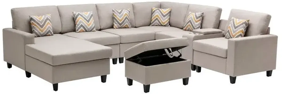 Nolan - 8 Piece Sectional Sofa With Interchangeable Legs