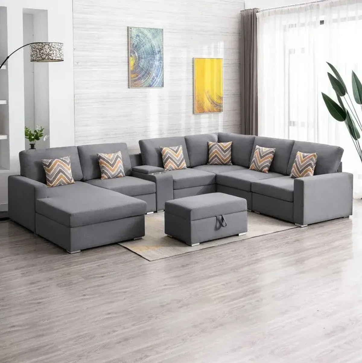 Nolan - 8 Piece Sectional Sofa With Interchangeable Legs