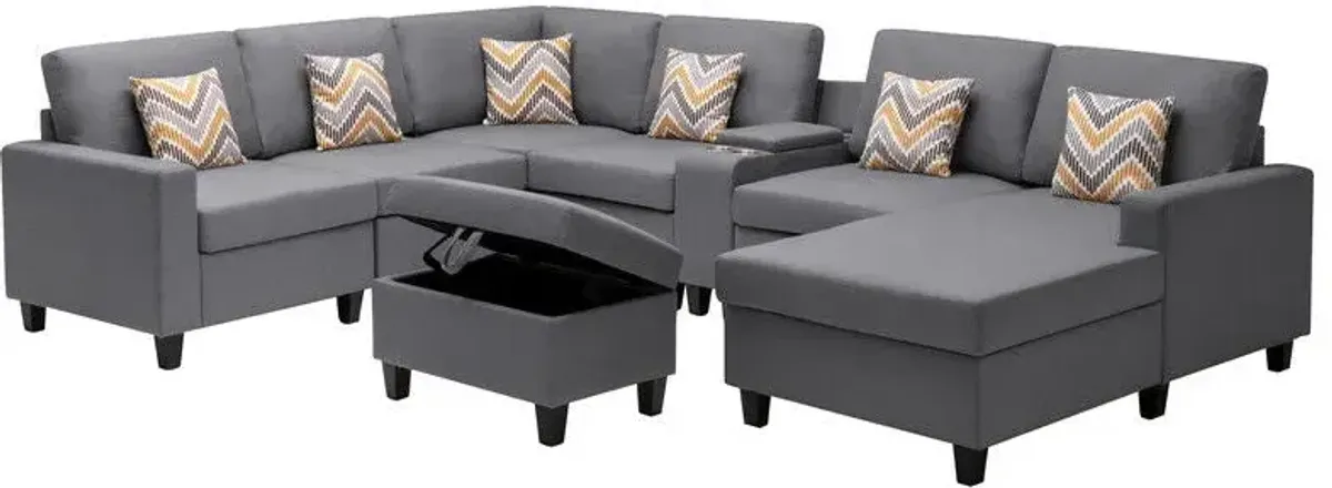 Nolan - 8 Piece Sectional Sofa With Interchangeable Legs