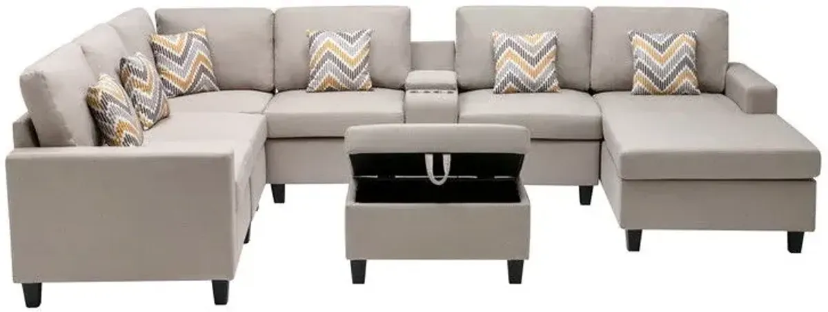 Nolan - 8 Piece Sectional Sofa With Interchangeable Legs