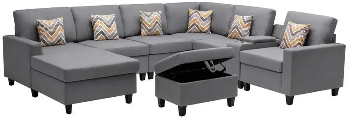 Nolan - 8 Piece Sectional Sofa With Interchangeable Legs