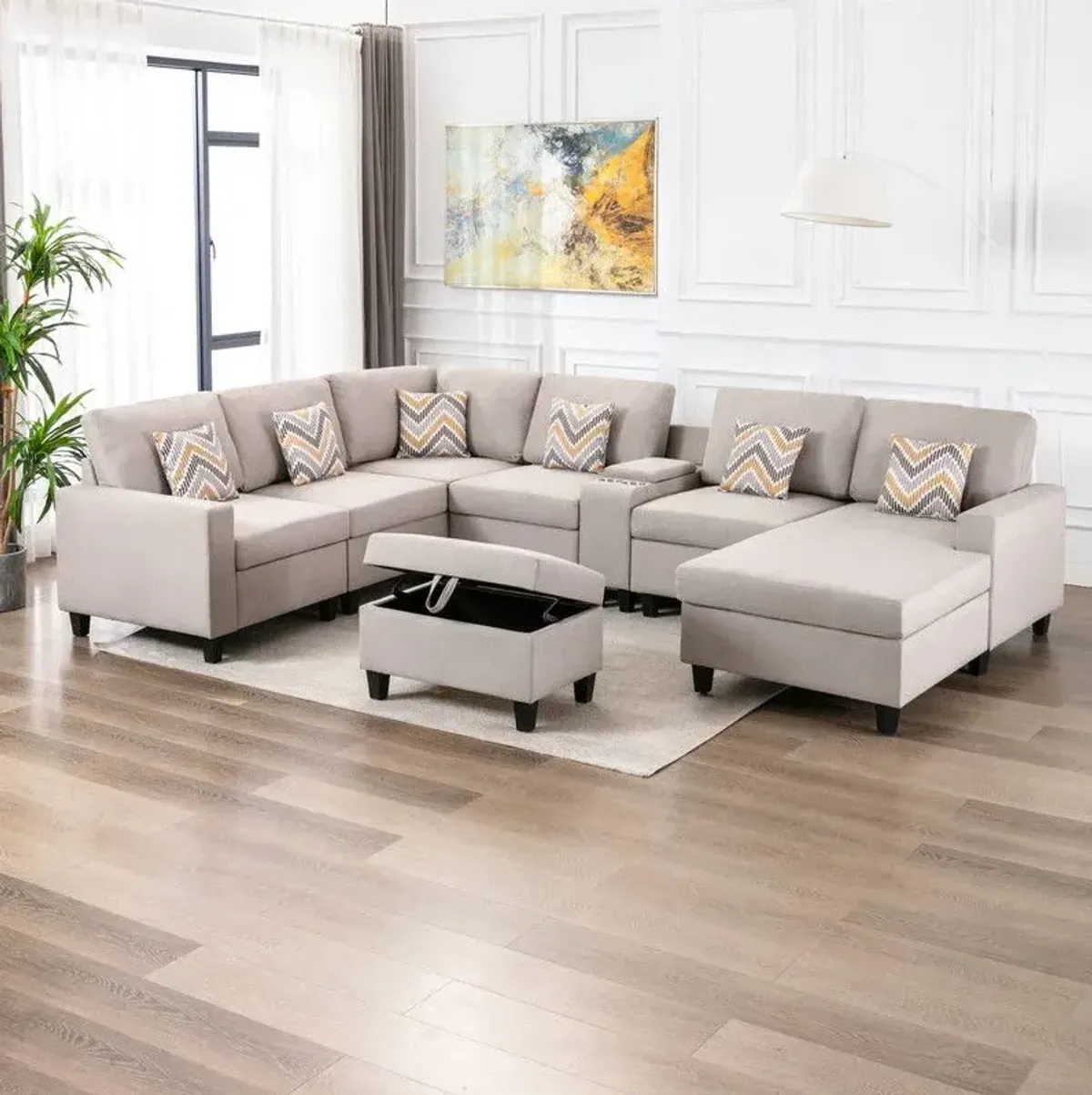 Nolan - 8 Piece Sectional Sofa With Interchangeable Legs