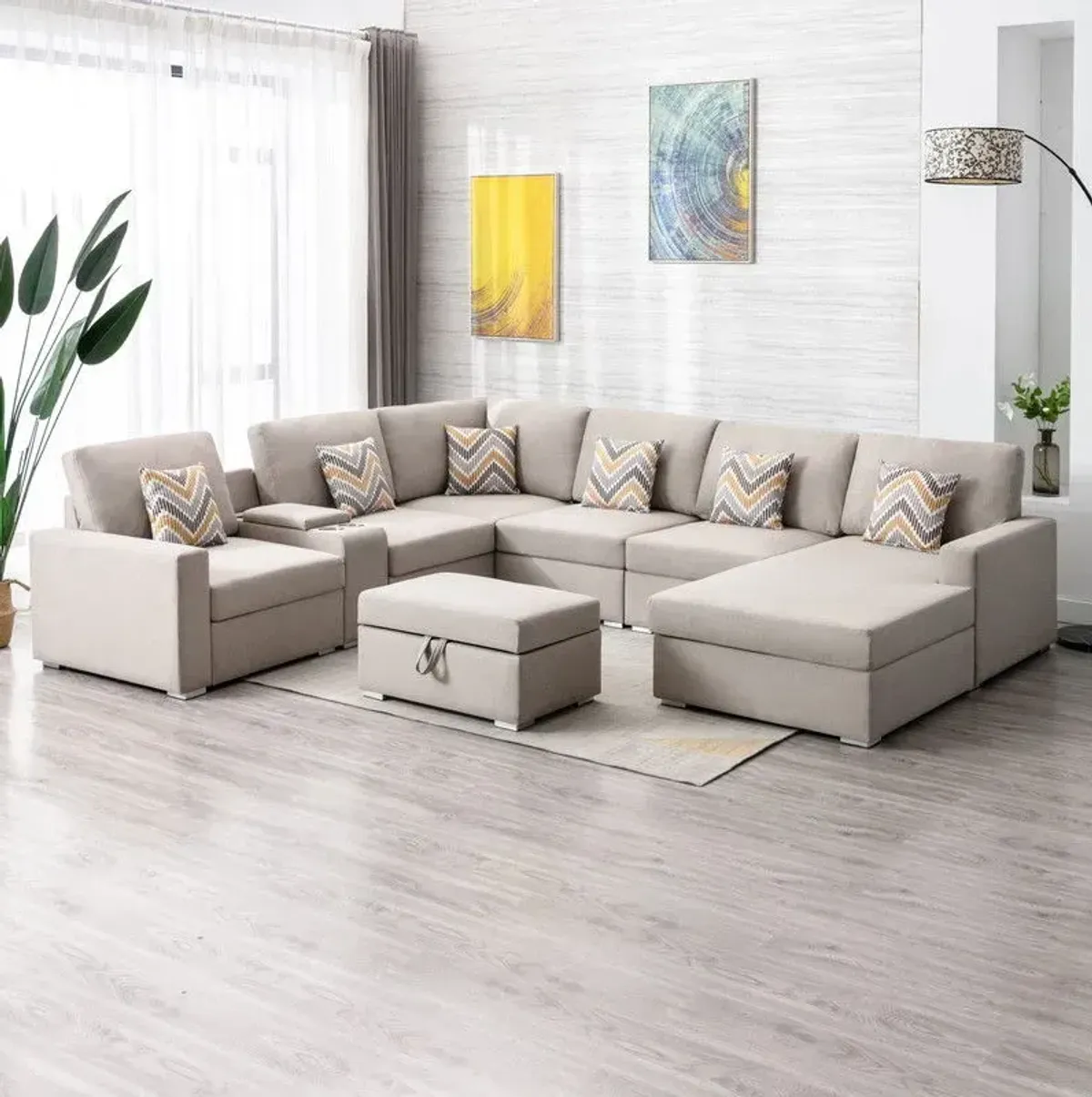 Nolan - 8 Piece Sectional Sofa With Interchangeable Legs