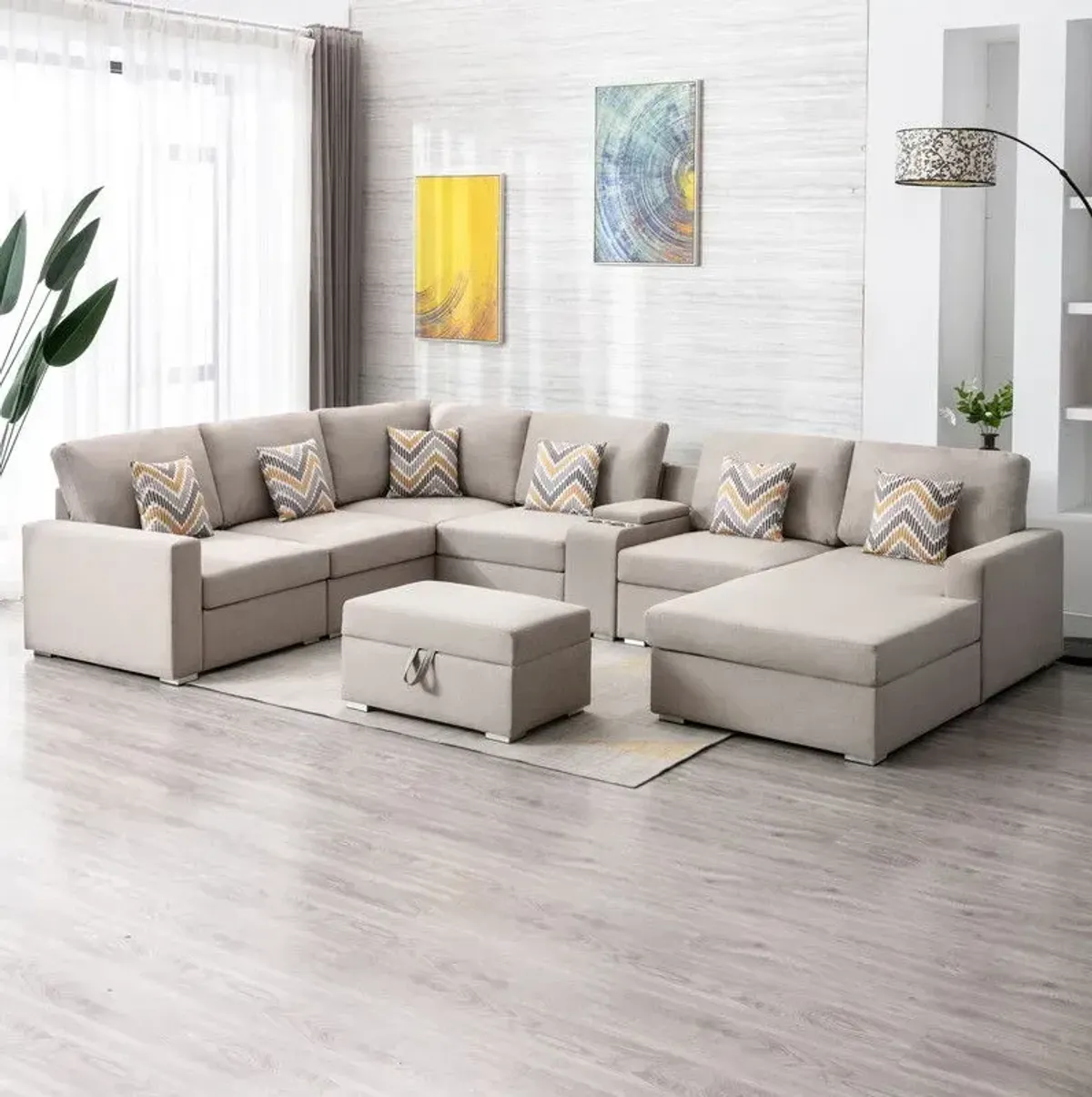 Nolan - 8 Piece Sectional Sofa With Interchangeable Legs