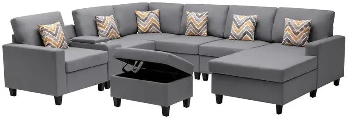 Nolan - 8 Piece Sectional Sofa With Interchangeable Legs