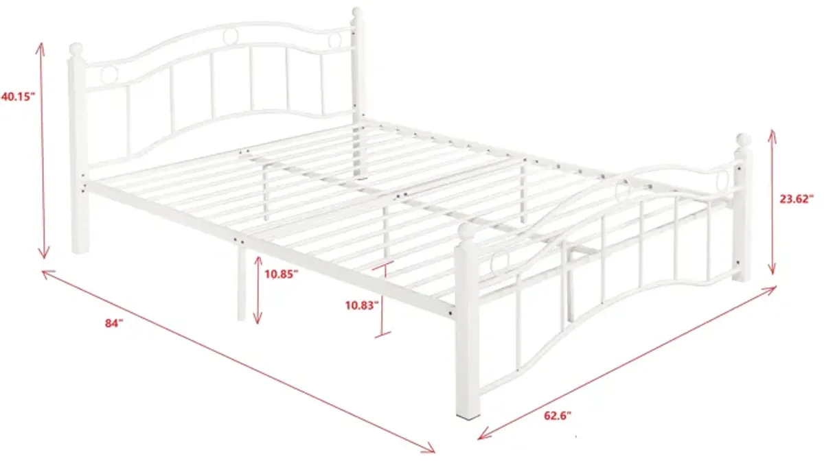 Metal Bed Frame With Headboard And Footboard