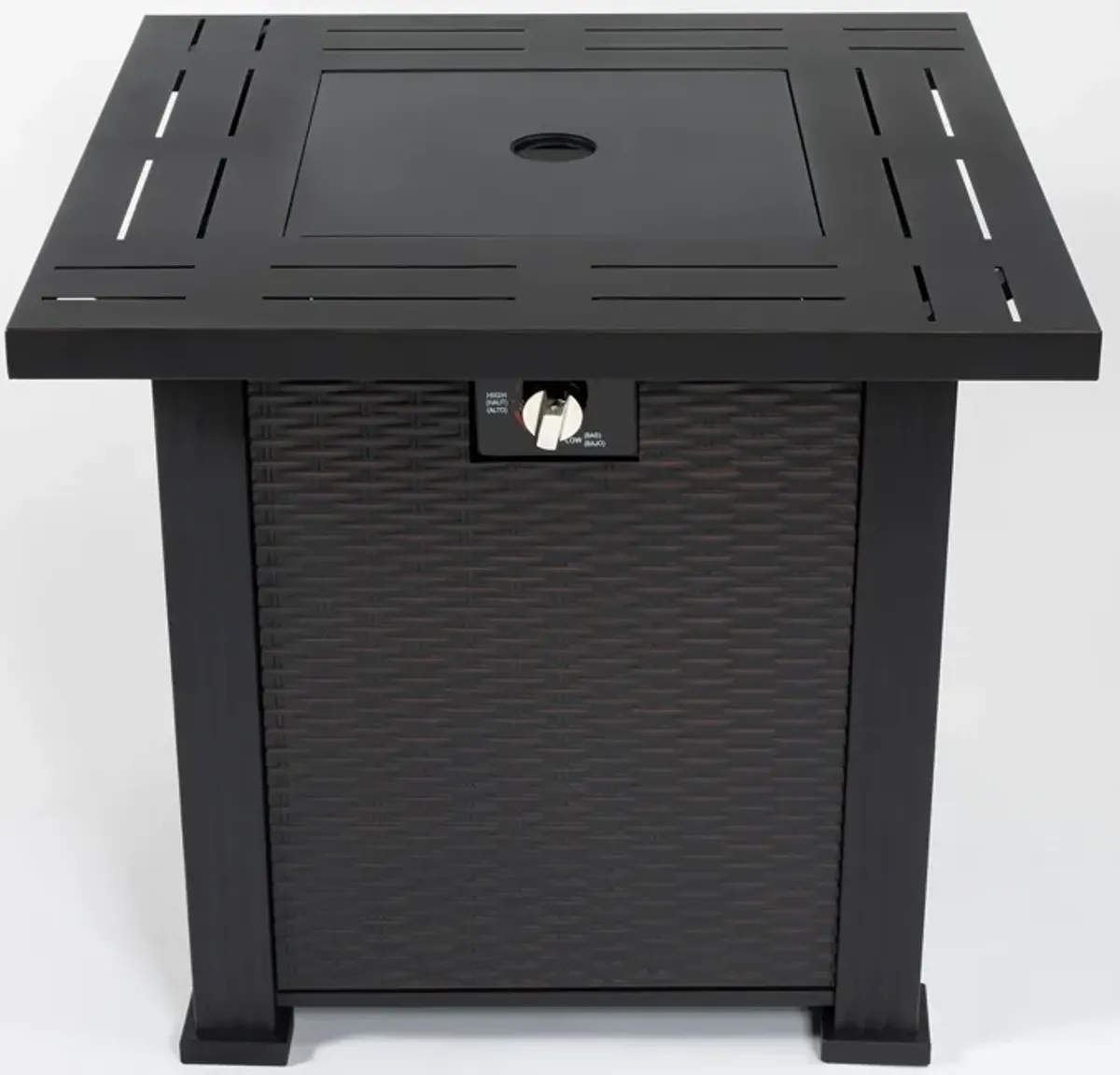 28" Square Fire Pit Table - Brown