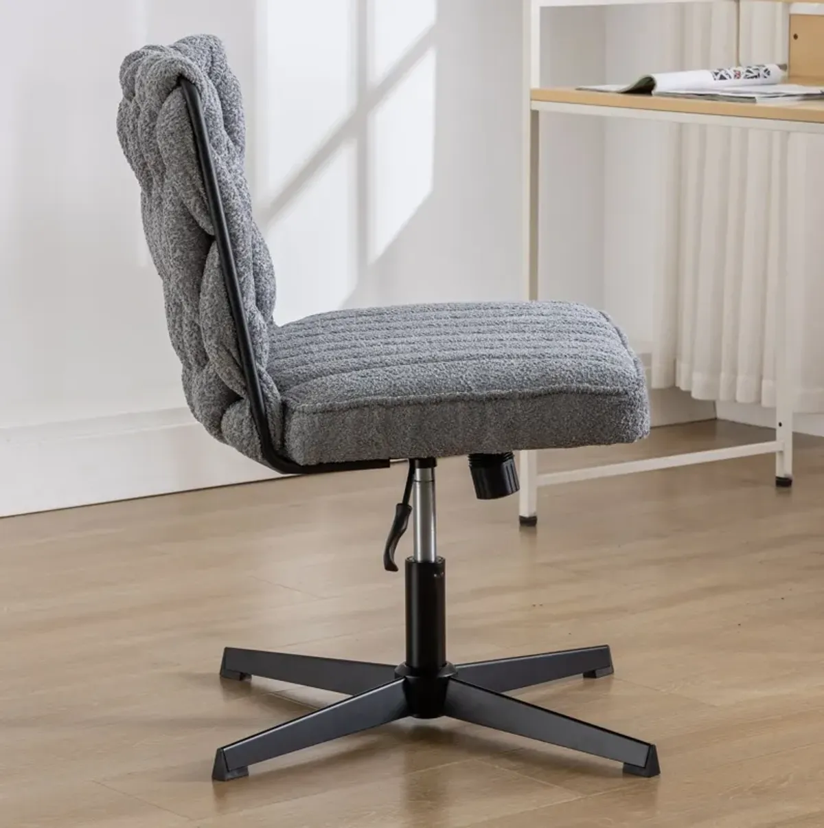 Armless Office Desk Chair No Wheels