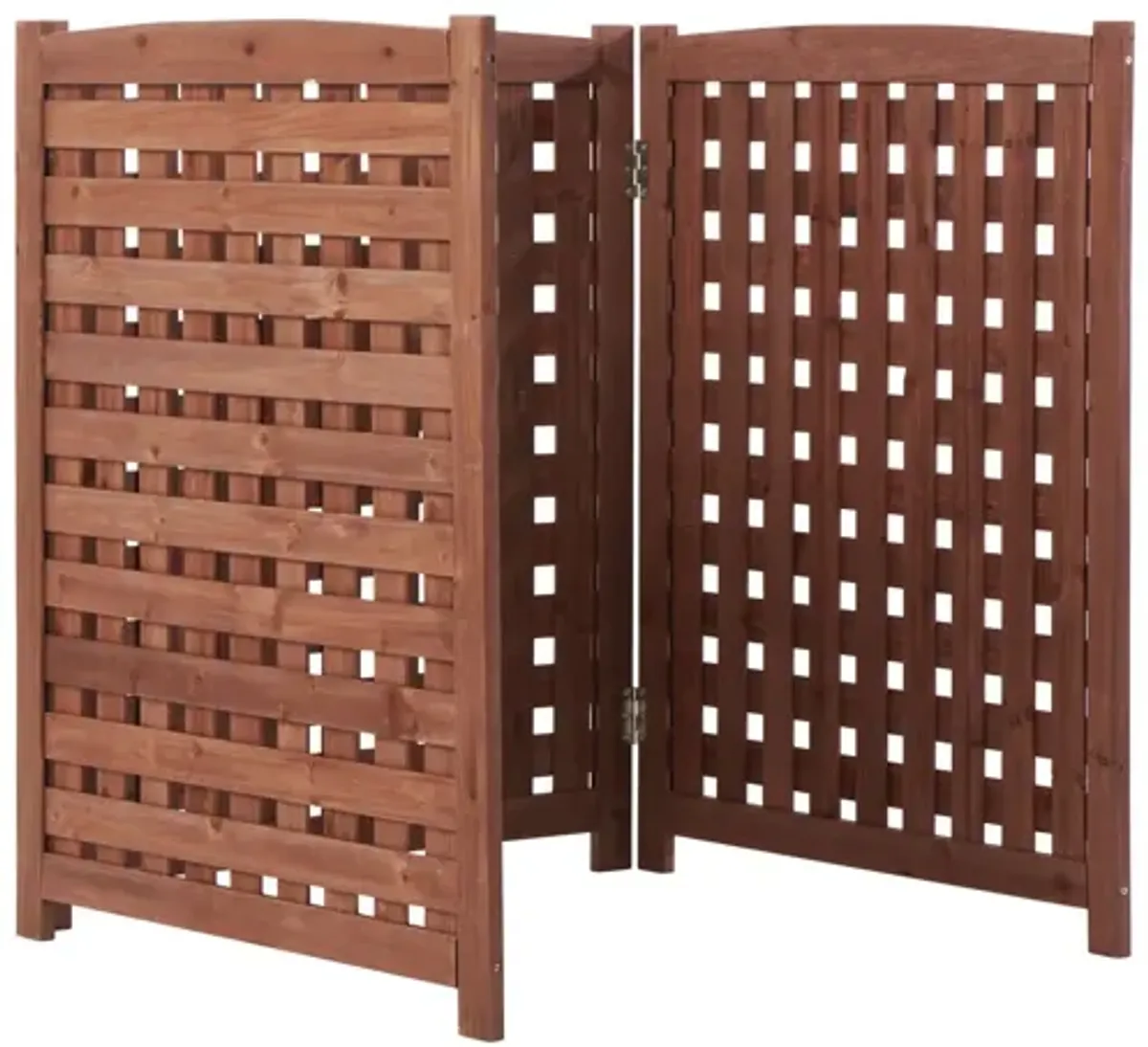 Air Conditioner Fence Screen Outside, Cedar Privacy Fence 3 Panels To Hide Ac & Trash Enclosure