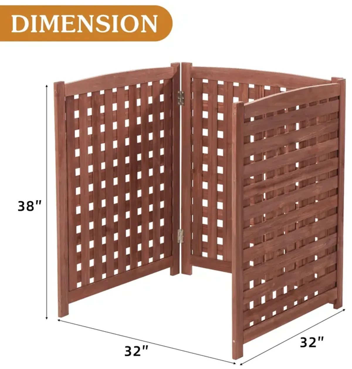 Air Conditioner Fence Screen Outside, Cedar Privacy Fence 3 Panels To Hide Ac & Trash Enclosure