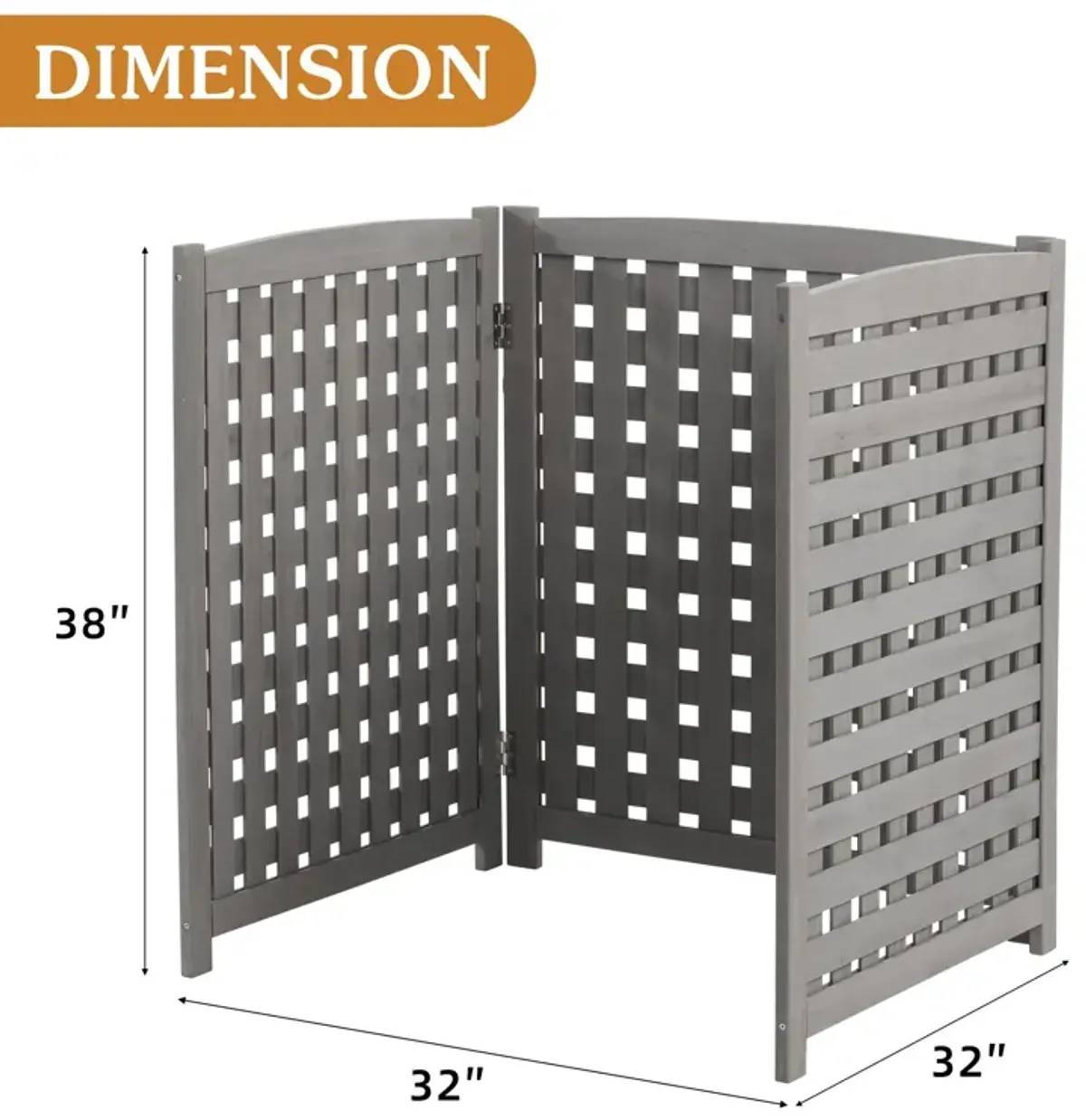 Air Conditioner Fence Screen Outside, Cedar Privacy Fence 3 Panels To Hide Ac & Trash Enclosure