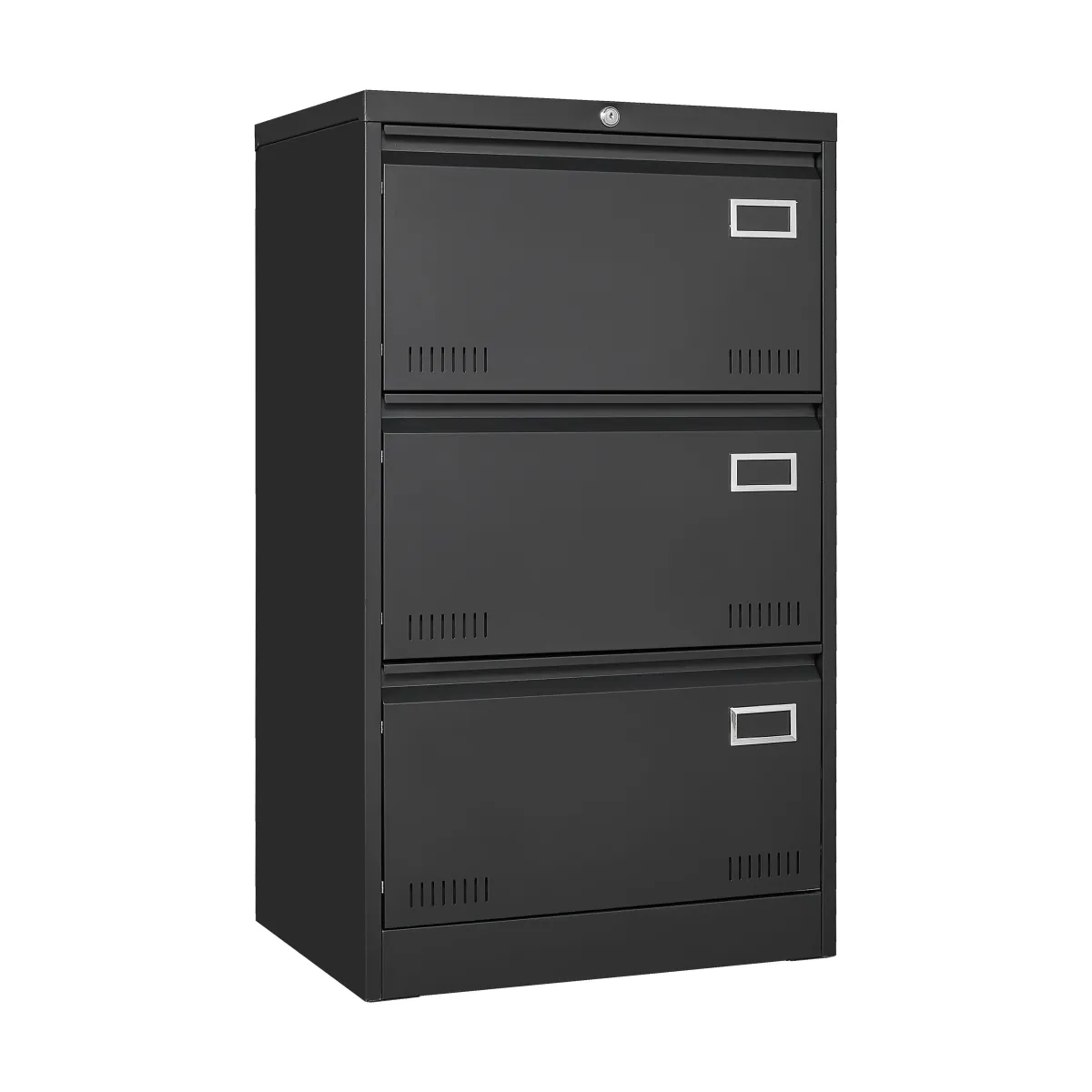 Filing Cabinet Lateral File Cabinet 3 Drawer, Locking Metal File Cabinets Three Drawer, Office Filing Cabinet With Lock Drawers For Home Office