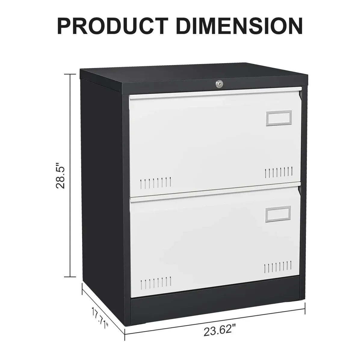 Filing Cabinet Lateral File Cabinet 3 Drawer, Locking Metal File Cabinets Three Drawer, Office Filing Cabinet With Lock Drawers For Home Office