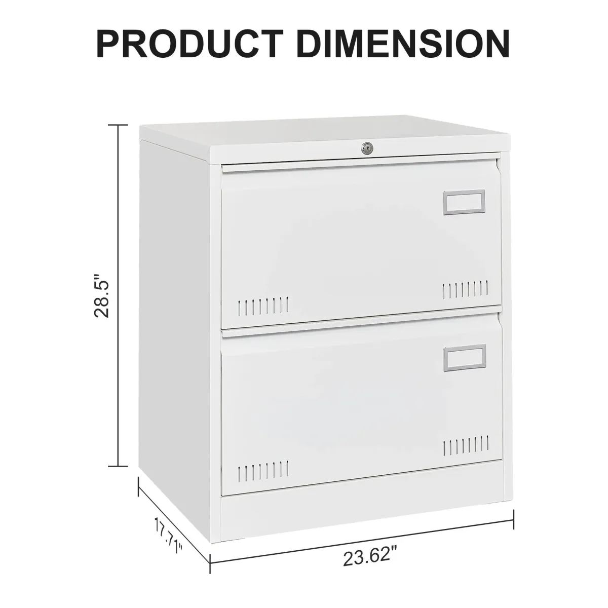 Filing Cabinet Lateral File Cabinet 3 Drawer, Locking Metal File Cabinets Three Drawer, Office Filing Cabinet With Lock Drawers For Home Office