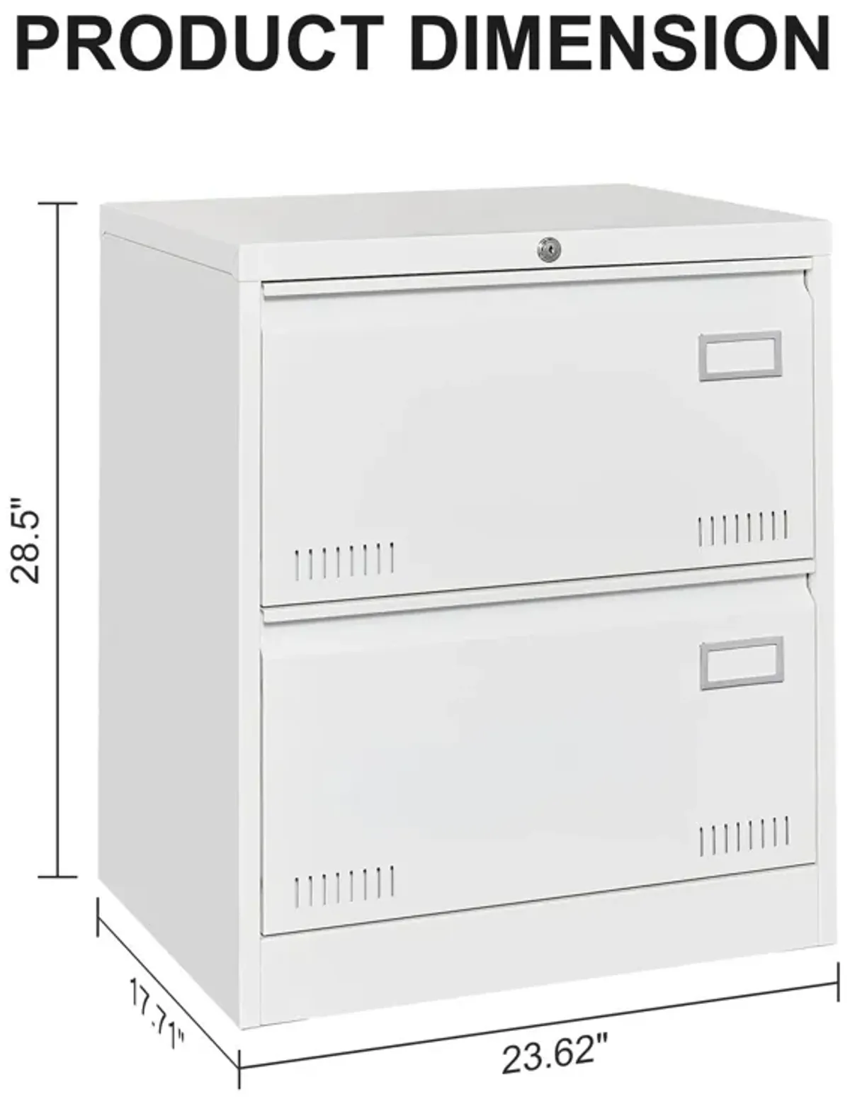 Filing Cabinet Lateral File Cabinet 3 Drawer, Locking Metal File Cabinets Three Drawer, Office Filing Cabinet With Lock Drawers For Home Office