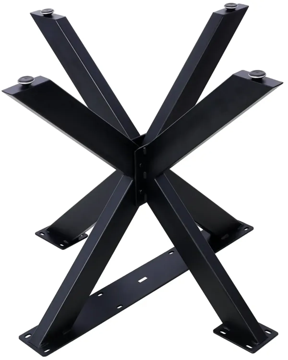 Spider Shaped Steel Table Legs, Metal Dining Table Frame, Heavy Duty Box Section Table Base - Black