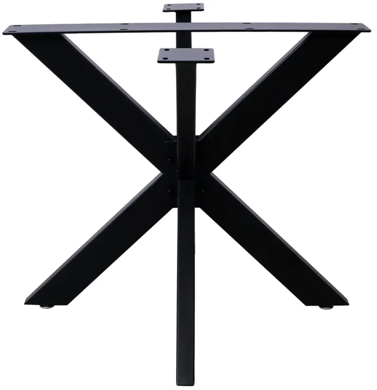 Spider Shaped Steel Table Legs, Metal Dining Table Frame, Heavy Duty Box Section Table Base - Black