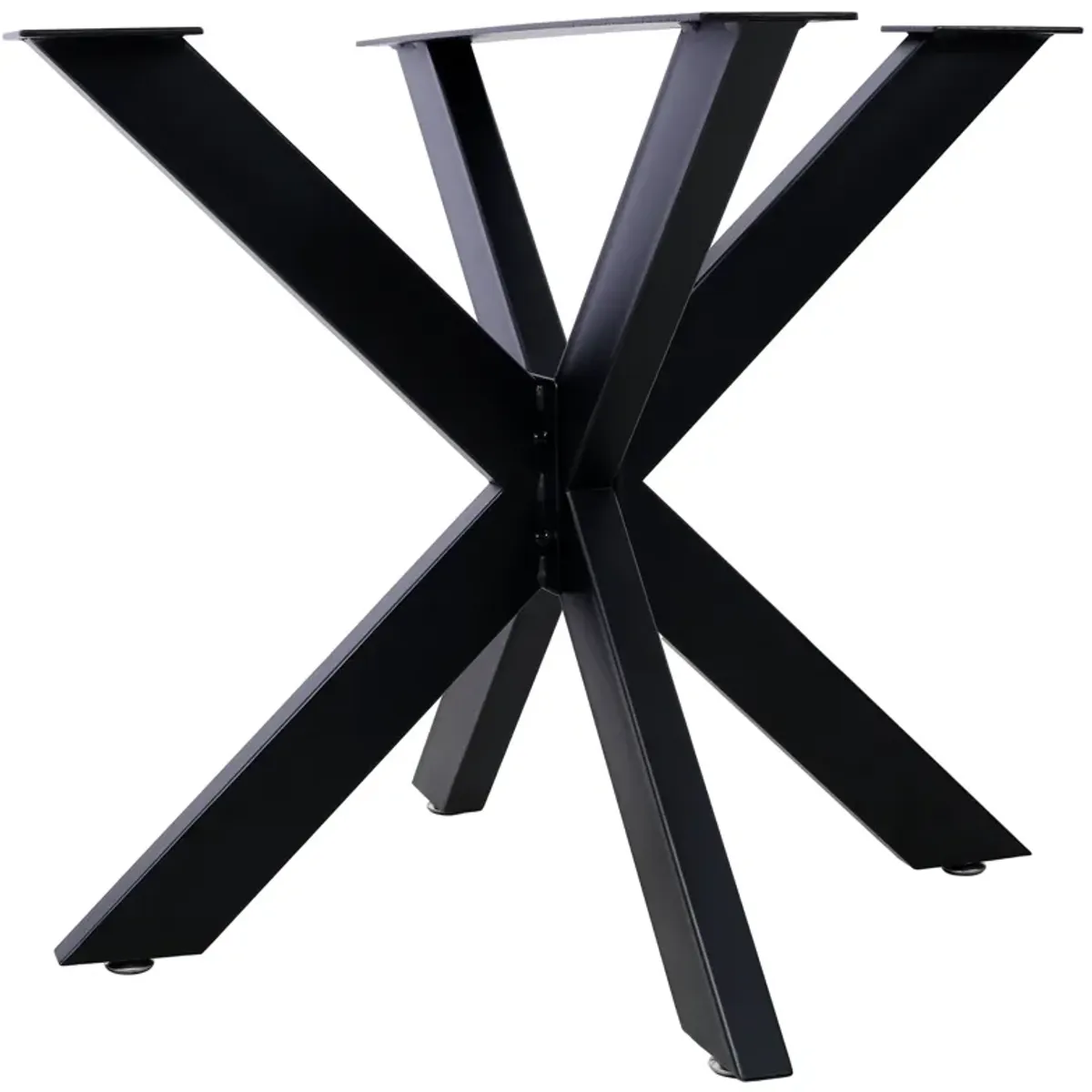 Spider Shaped Steel Table Legs, Metal Dining Table Frame, Heavy Duty Box Section Table Base - Black