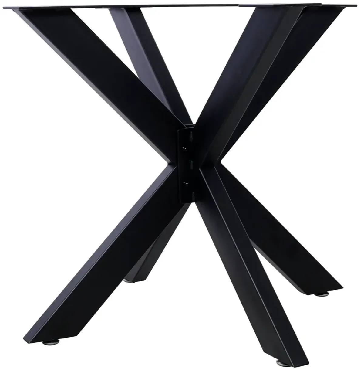 Spider Shaped Steel Table Legs, Metal Dining Table Frame, Heavy Duty Box Section Table Base - Black