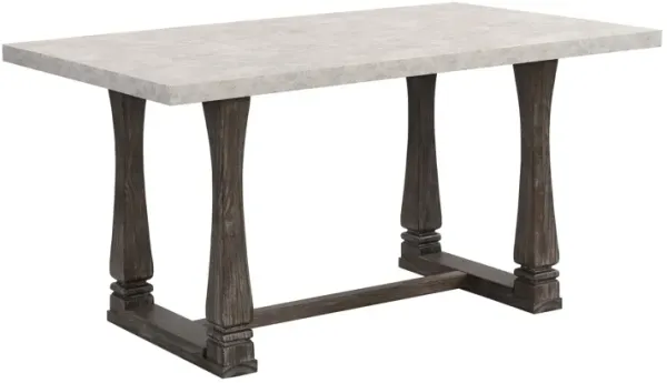 Classic Farmhouse Rectangle Kitchen Dining Table, Ideal For Home Kitchen - Gray