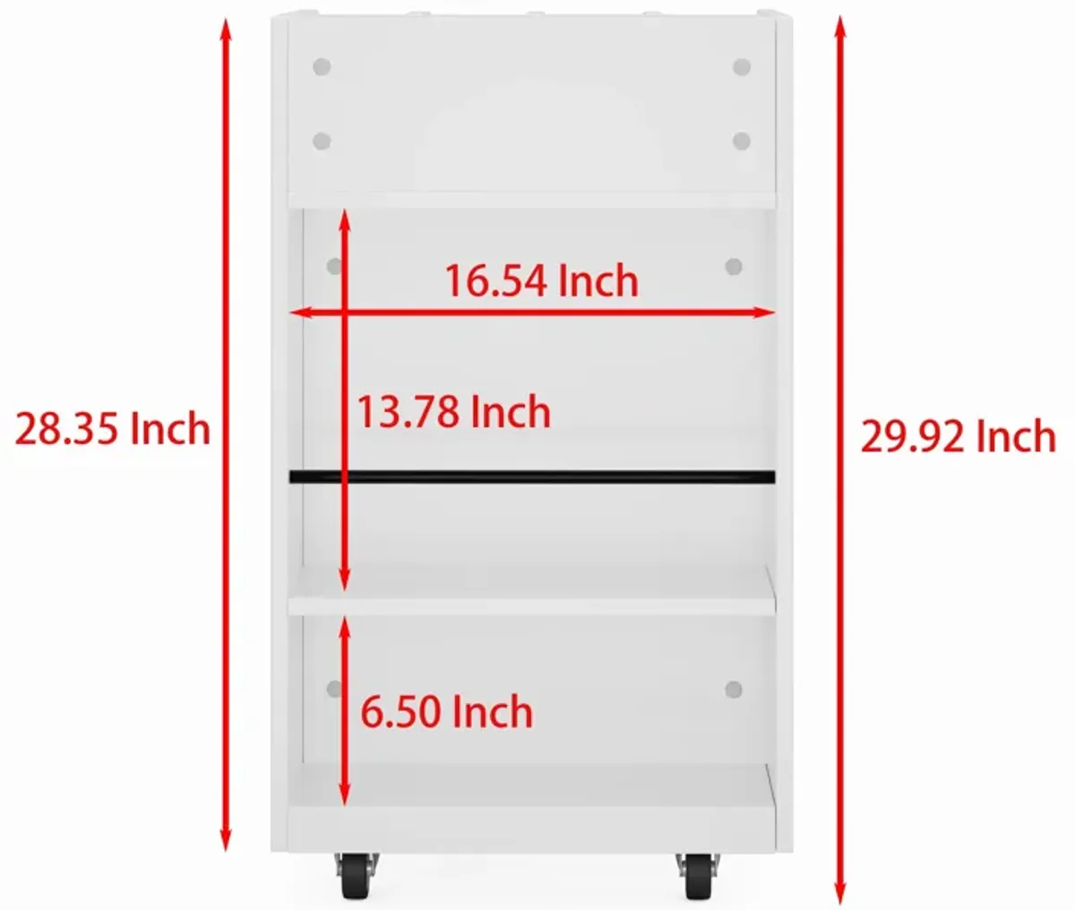 4 Tier Kitchen Island Cart With Spice Rack & Locking Casters, Simple Design Mobile Kitchen Storage Islands For Kitchen Living Room Bedroom