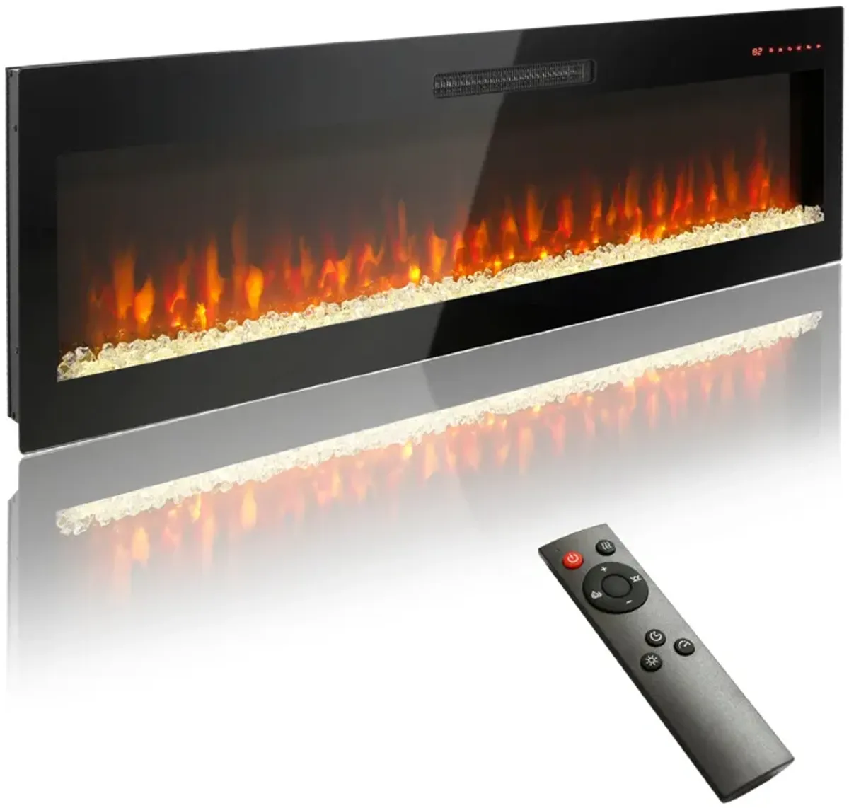 Electric Fireplace, Recessed And Wall Mounted Fireplace