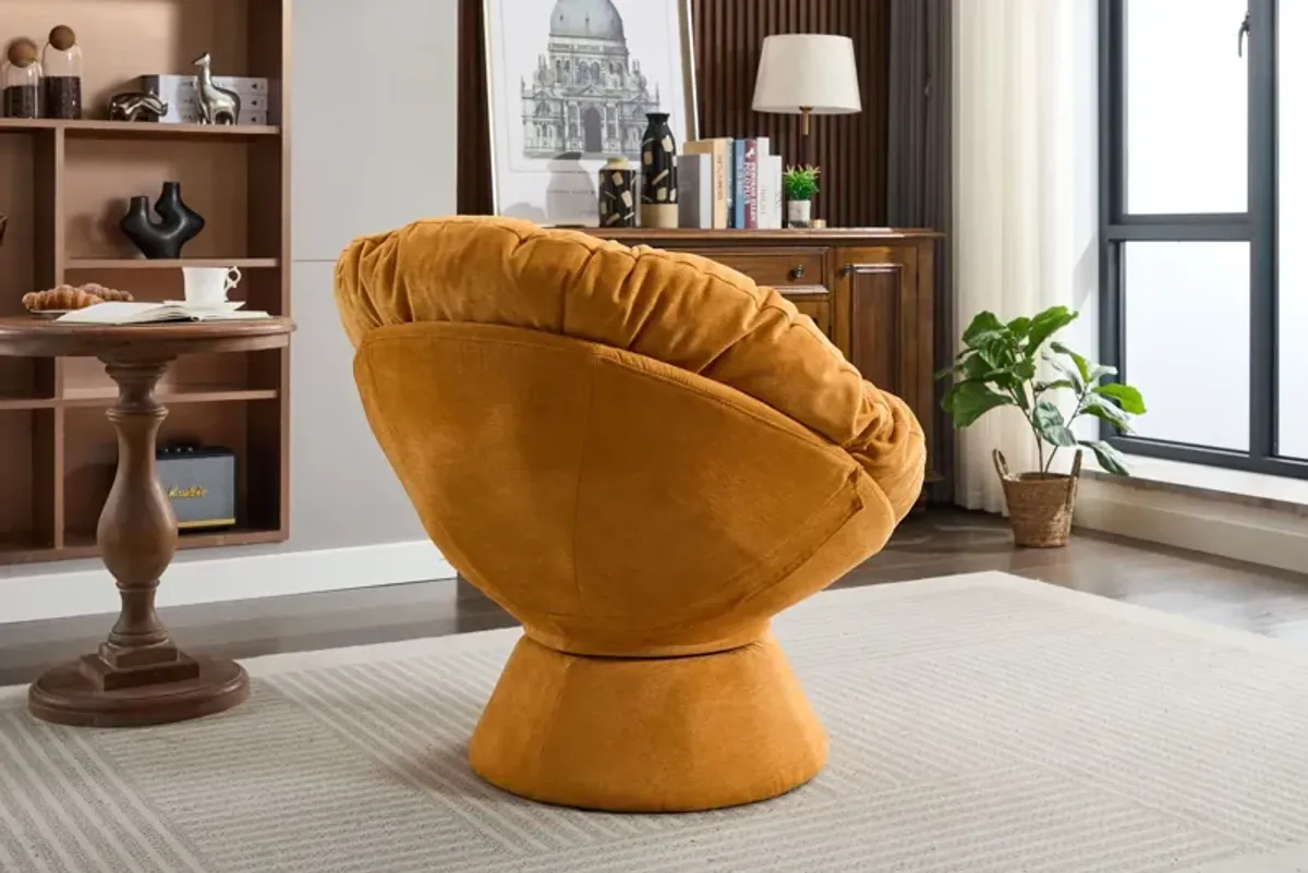 Oversized Swivel Accent Chair, 360 Swivel Barrel Chair, Papasan Chair For Living Room Bedroom