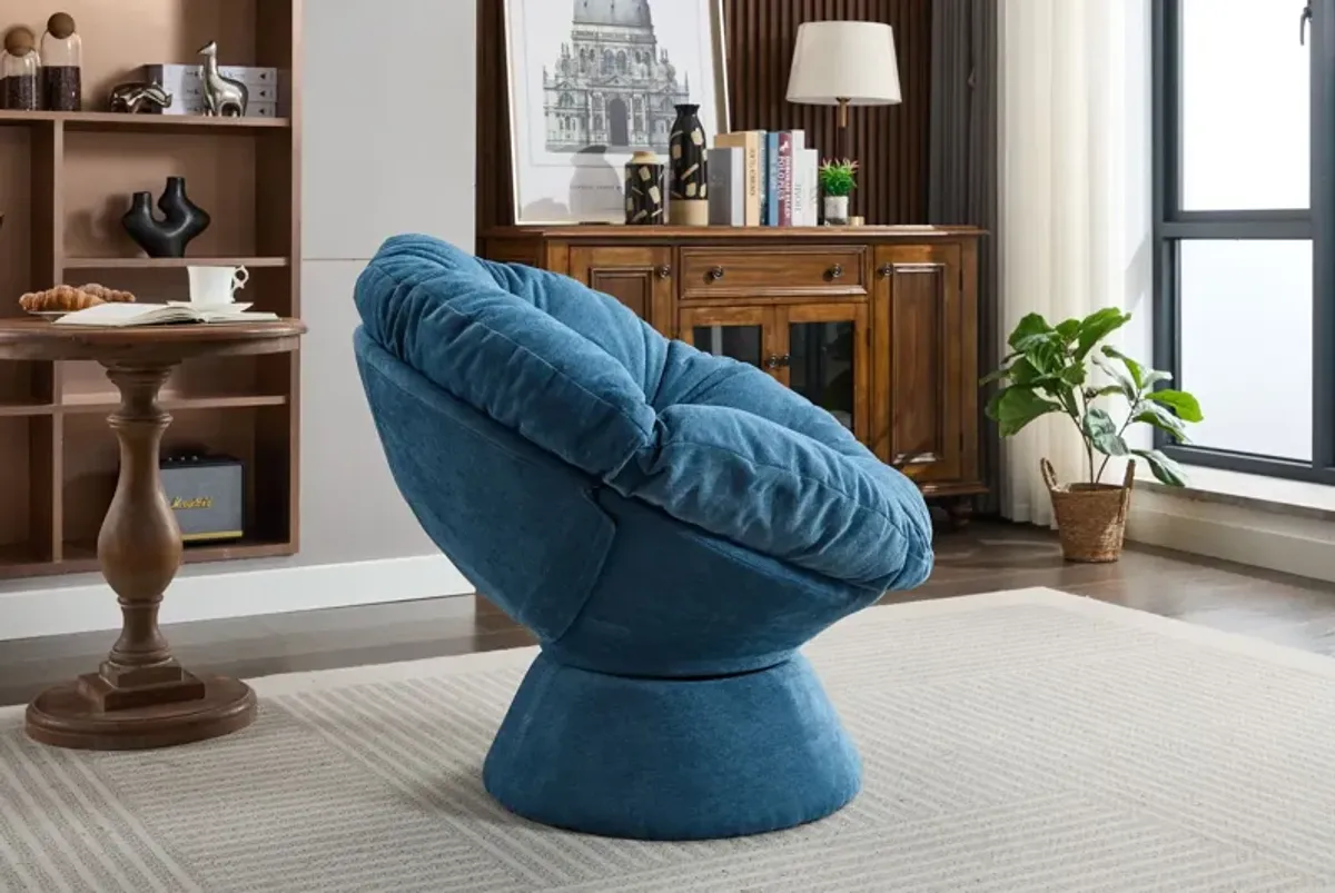 Oversized Swivel Accent Chair, 360 Swivel Barrel Chair, Papasan Chair For Living Room Bedroom