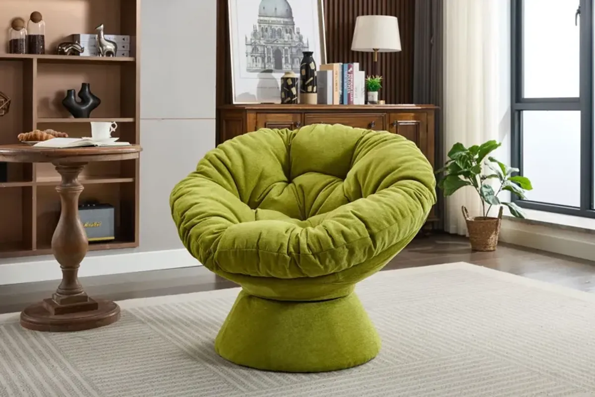 Oversized Swivel Accent Chair, 360 Swivel Barrel Chair, Papasan Chair For Living Room Bedroom