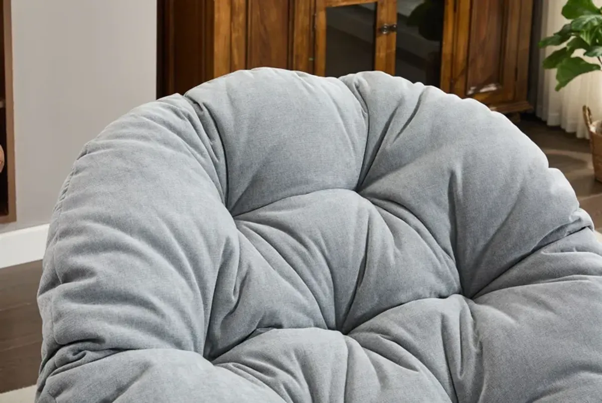 Oversized Swivel Accent Chair, 360 Swivel Barrel Chair, Papasan Chair For Living Room Bedroom