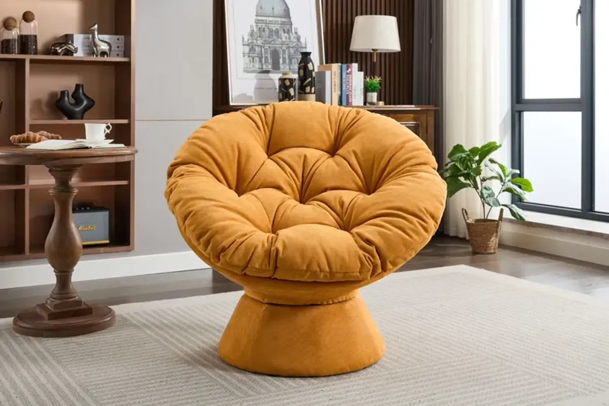 Oversized Swivel Accent Chair, 360 Swivel Barrel Chair, Papasan Chair For Living Room Bedroom