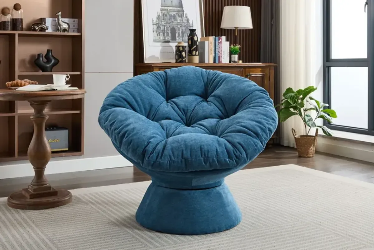 Oversized Swivel Accent Chair, 360 Swivel Barrel Chair, Papasan Chair For Living Room Bedroom