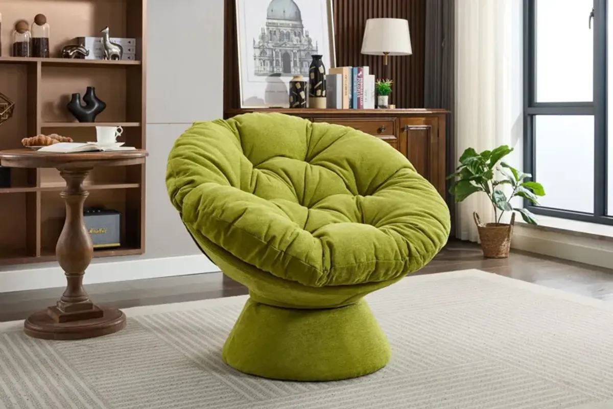 Oversized Swivel Accent Chair, 360 Swivel Barrel Chair, Papasan Chair For Living Room Bedroom