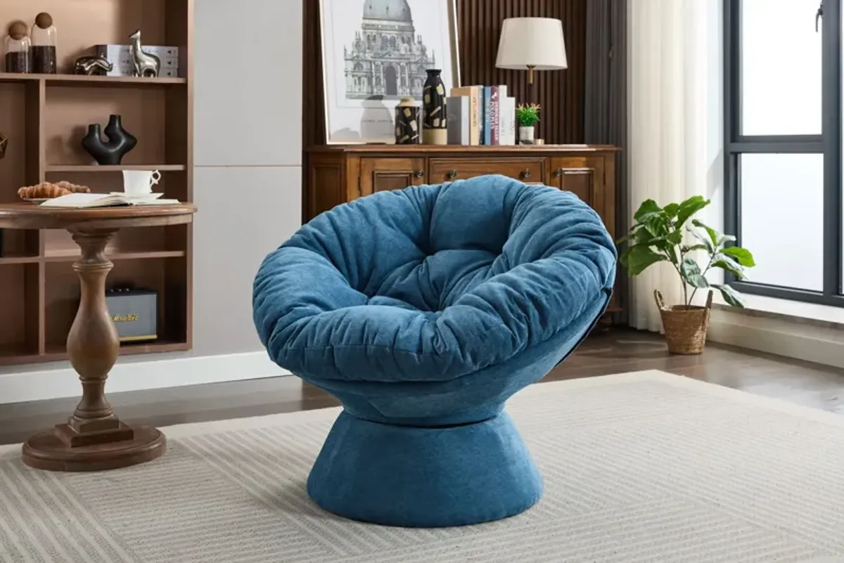 Oversized Swivel Accent Chair, 360 Swivel Barrel Chair, Papasan Chair For Living Room Bedroom