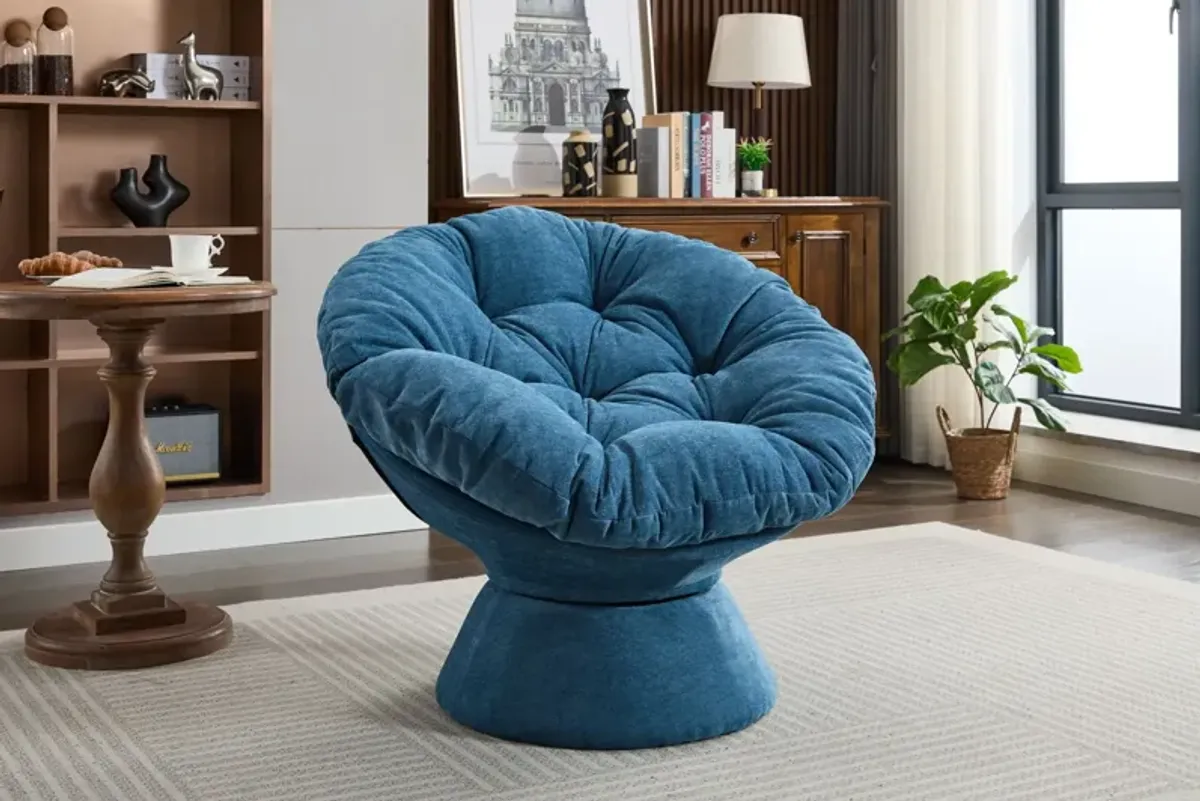 Oversized Swivel Accent Chair, 360 Swivel Barrel Chair, Papasan Chair For Living Room Bedroom