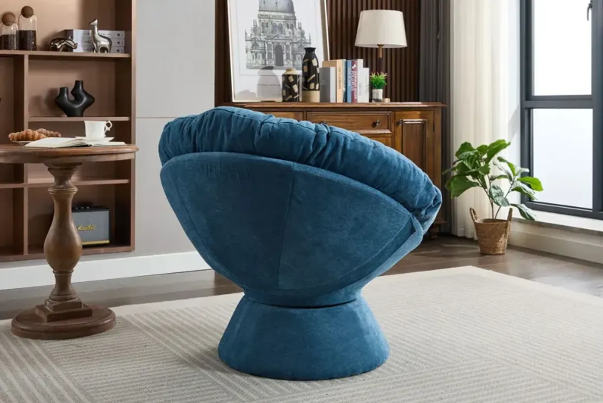 Oversized Swivel Accent Chair, 360 Swivel Barrel Chair, Papasan Chair For Living Room Bedroom