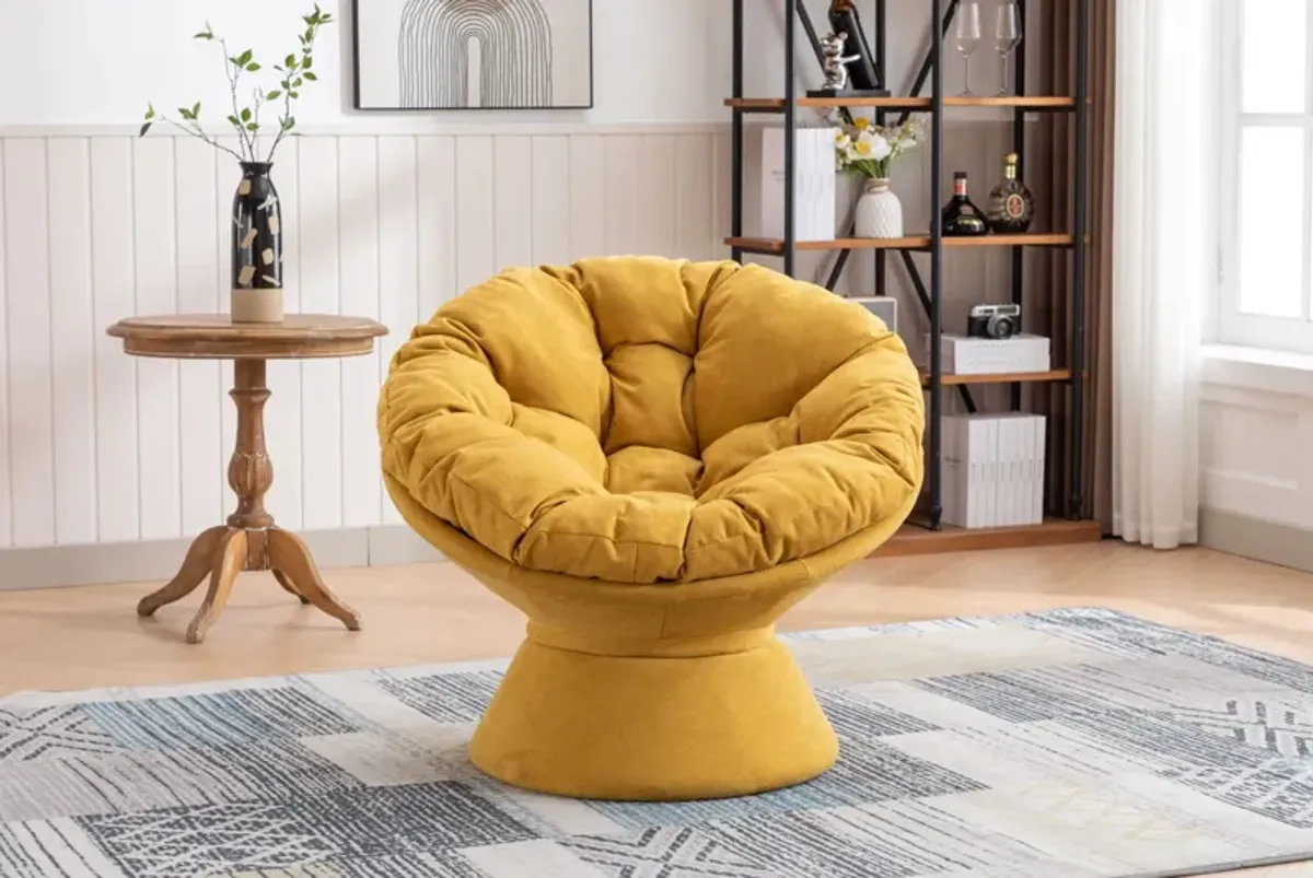 Oversized Swivel Accent Chair, 360 Swivel Barrel Chair, Papasan Chair For Living Room Bedroom