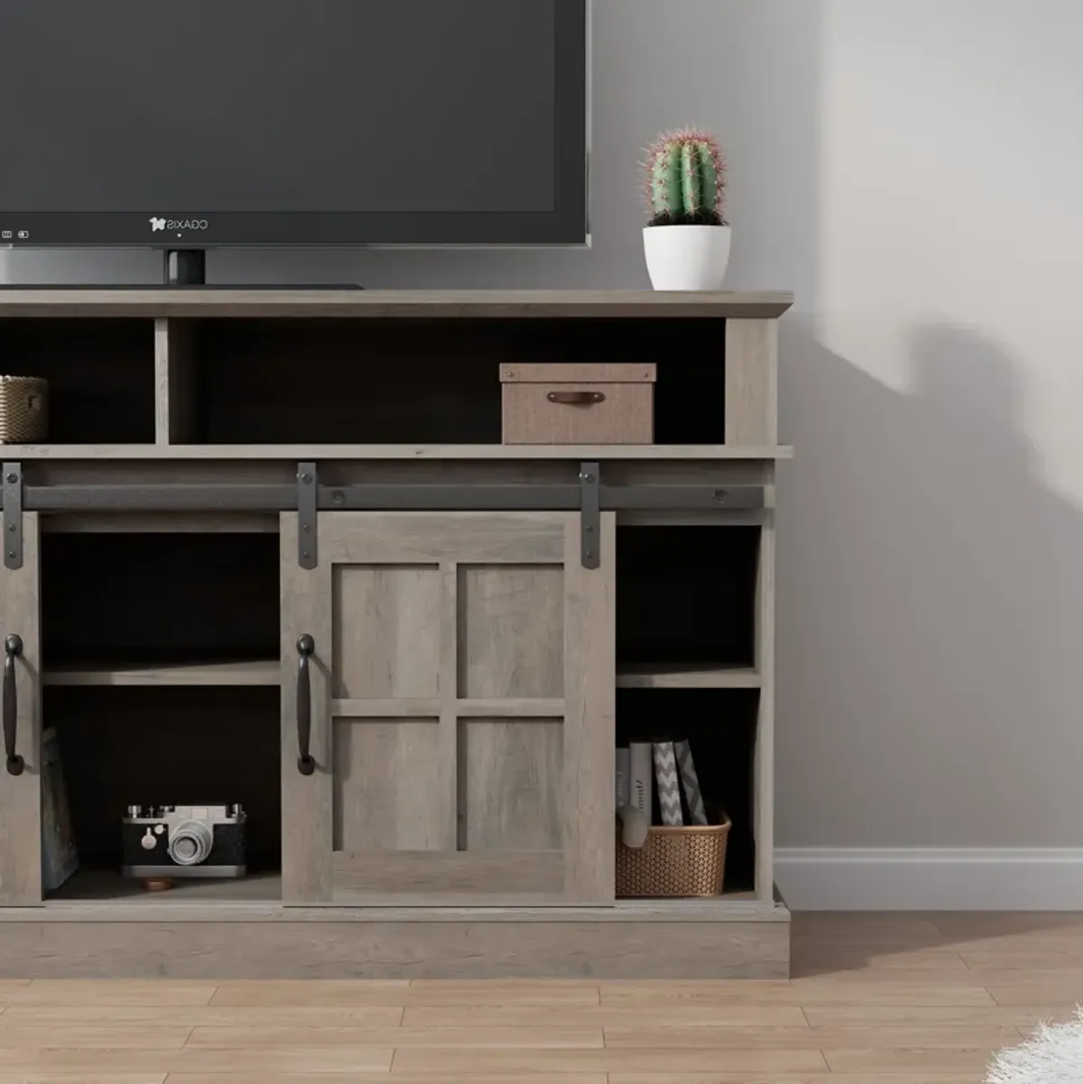 TV Stand With Storage Cabinet And Shelves, TV Console Table Entertainment Center For Living Room, Bedroom