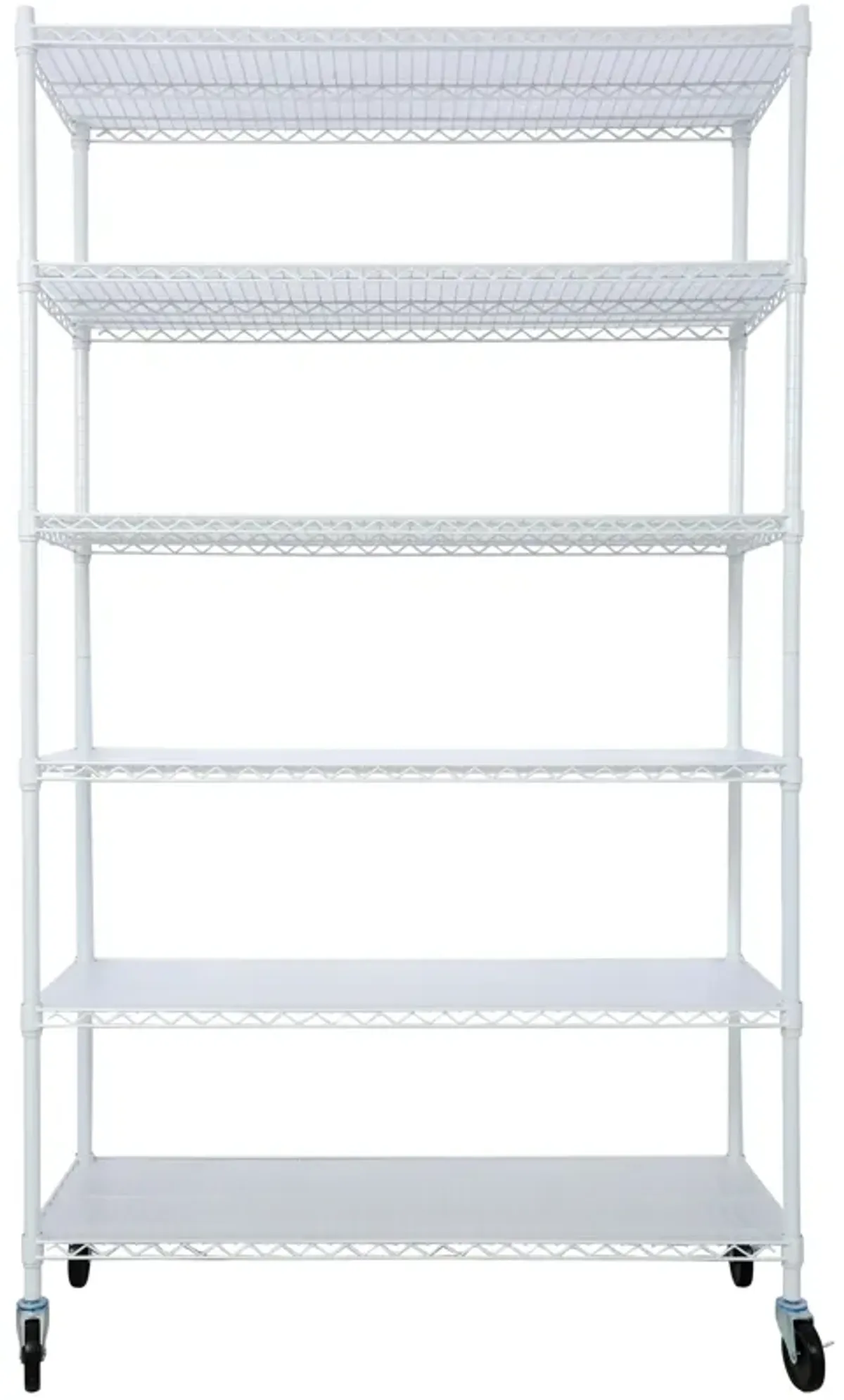 6 Tier 6000Lbs Capacity Nsf Metal Shelf Wire Shelving Unit, Heavy Duty Adjustable Storage Rack With Wheels & Shelf Liners For Commercial Grade Utility Steel Storage Rack