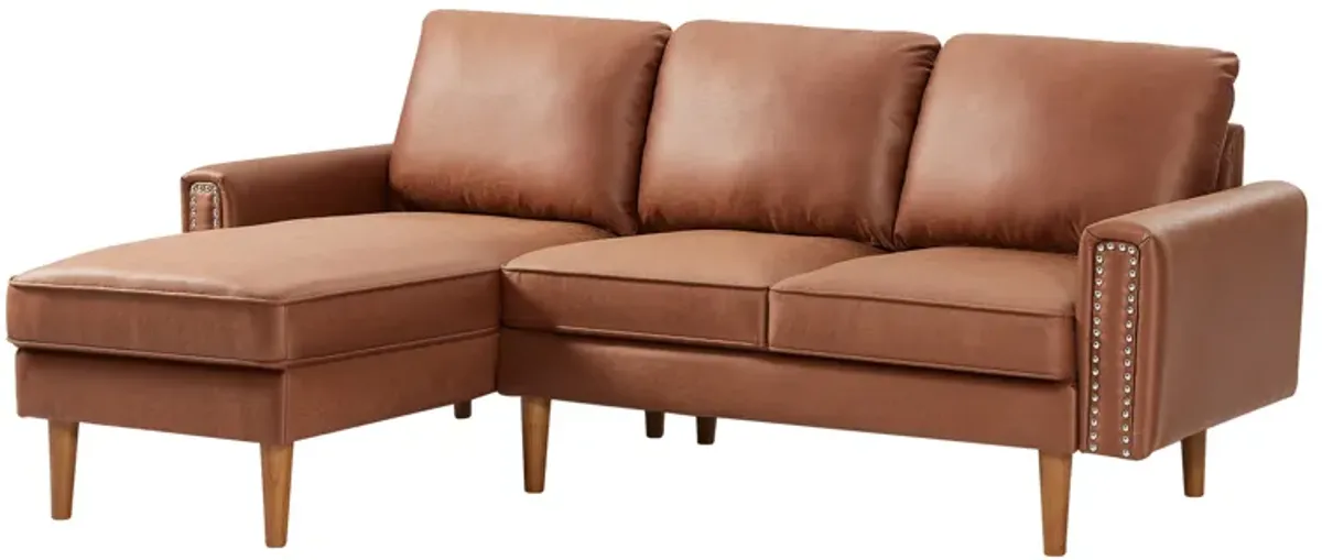 L-Shape Sofa Couch With Chais Mid-Century, Strong Leg And Design That Will Complement Any Living Space, Left Chaise