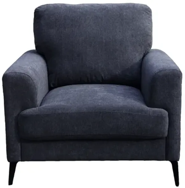 Jackson - Chenille Chair With Black Metal Legs