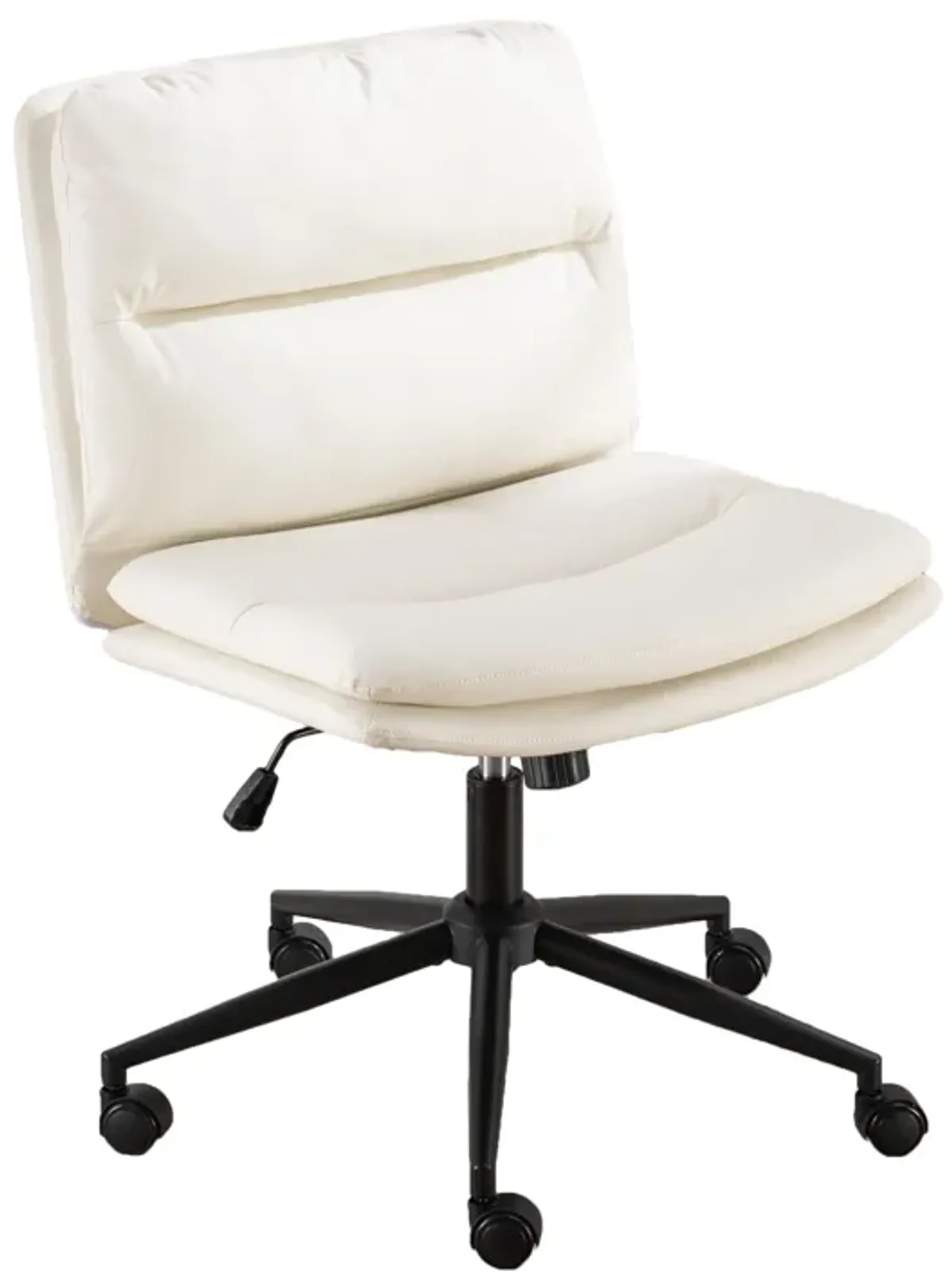 Bizerte - Adjustable Swivel Criss-Cross Chair, Wide Seat / Office Chair / Vanity Chair - White