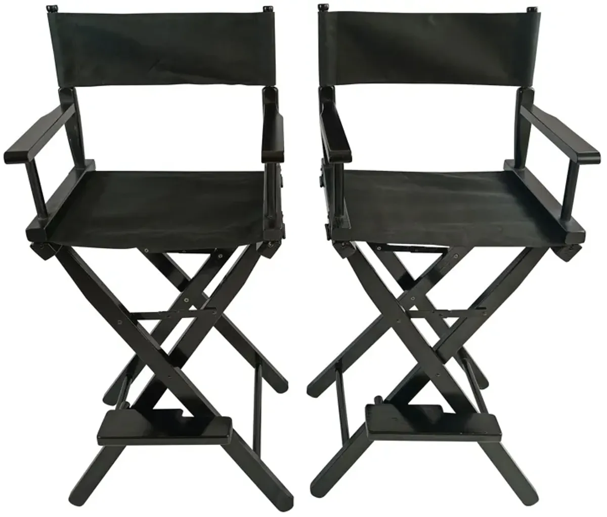 Casual Home Director's Chair, Foldable Style, Suitable For Adults (Set of 2) - Black