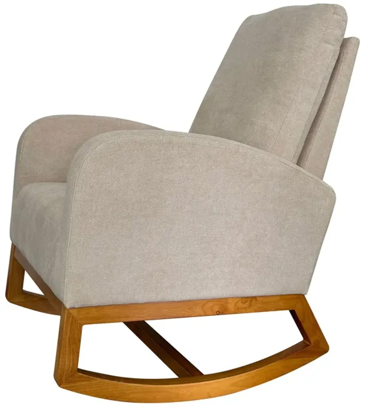 Linen Rocking Chair Accent Chair - Beige