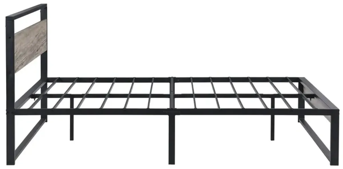 Queen Metal Bed - Black