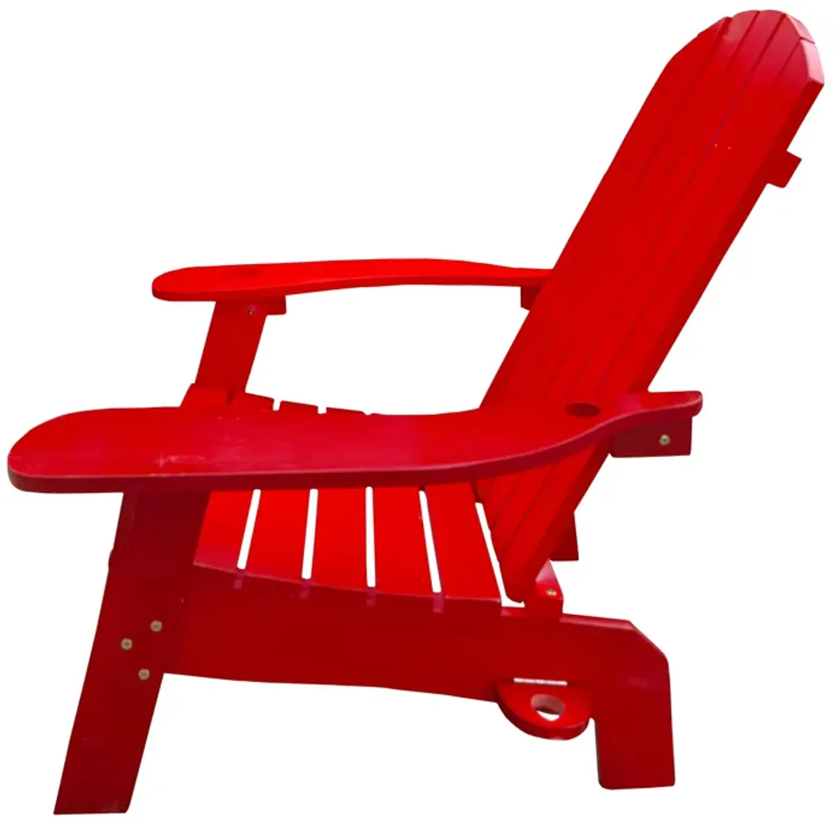 Outdoor Or Indoor Adirondack Chair With An Hole To Hold Umbrella On The Arm