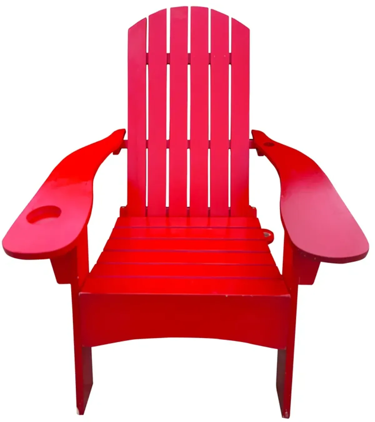 Outdoor Or Indoor Adirondack Chair With An Hole To Hold Umbrella On The Arm