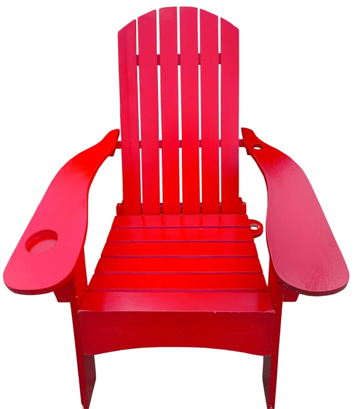 Outdoor Or Indoor Adirondack Chair With An Hole To Hold Umbrella On The Arm