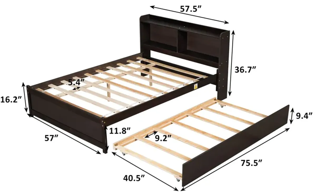 Full Bed With Trundle, Bookcase